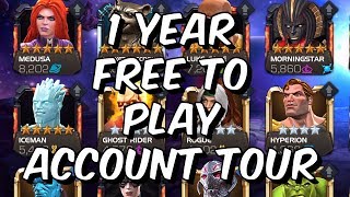 1 Year Free To Play Account Tour - WhaleMiker27 Roster -  Marvel Contest Of Champions