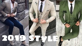 New style 3 piece suits for men |New design coat pant suit for boys | 2019 new fashion collection
