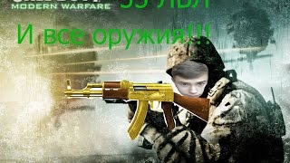 Как получить 55 лвл + Все золотые оружия в Call of Duty 4.