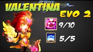 Битва Замков, Валентина, 2 эво, 9/10скилл, 5/5 ремка, Valentina, Castle Clash