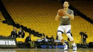 How Stephen curry practice his dribble moves before a game