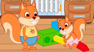 Famille d'Écureuil - Apprendre à assembler un puzzle Animé 2023 en Français
