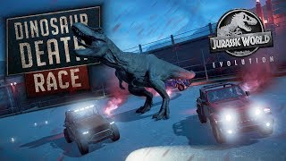 DINOSAUR DEATH RACE! - Jurassic World Evolution