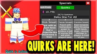 NEW *QUIRKS UPDATE!* HOW TO GET ALL QUIRKS! NEW CLASSES + NEW TRAINING AREAS! IN ANIME FIGHTING SIM!