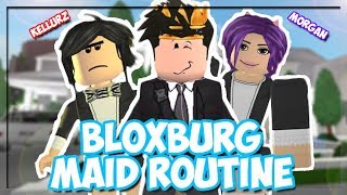 Bloxburg Maid Routine! WE'RE CLEANING THE TOWN! (Roblox Roleplay)