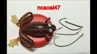 How To Hook Silicon Frog For Snakehead Fish - DIY Fishing - Cách Móc Nhái Giả Câu Cá Lóc