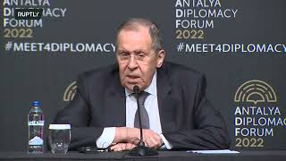 Russian FM Lavrov on Western sanctions against Russia