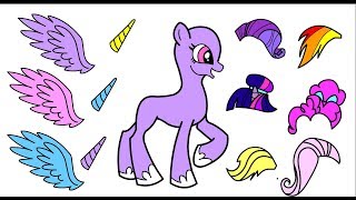 Papercraft Alicorns MLP - making colorful hairstyles and dresses