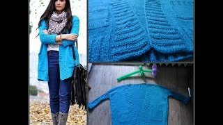 Классический кардиган спицами размер 44-52.Beautiful pattern crochet)