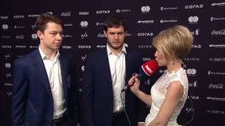 Интервью Дадонова и Гусева на церемонии закрытия сезона КХЛ 2016-2017
