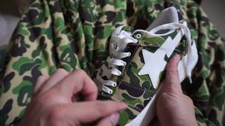 2018 Bathing Ape BAPE ABC Camo BAPESTA Lifestyle Shoe Review! Footwear Air Force Nike! Hypebeast