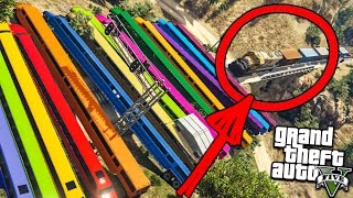 СМОГУТ ЛИ 100 МАШИН ОСТАНОВИТЬ ПОЕЗД В ГТА 5! ОБЗОР ВИДЕО ИГРЫ GTA 5 ONLINE МОДЫ! ГТА ОНЛАЙН МОД MOD