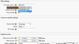 Moodle 2 Wiki (part 1)