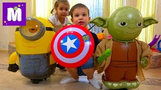 Миньоны VS Star Wars и Паук!!! Кто сильнее? Бешеный кролик от Кати