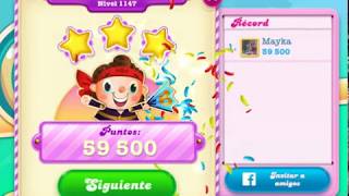 Candy Crush Soda Saga LEVEL 1147 DIFFICULT ★★★ STARS (No boosters)