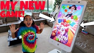 Giant iPhone! Playing My New Game App (BUBBLE POP)