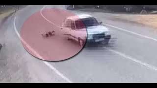 Üç yaşlı qız hərəkətdə olan avtomobildən yola yıxıldı - VİDEO