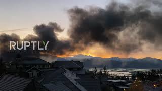 Canada: Large fires blaze through Abbotsford amid flooding and emergency evacuations