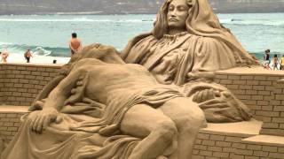 FIGURAS HECHAS CON ARENA DE PLAYA ♥♥ música de Yanni