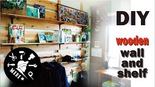 【DIY】部屋改造！賃貸でもできる壁面と棚のDIY/【Best wooden work】Wooden Wall and Shelves/