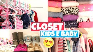 LIMPANDO E ORGANIZANDO O CLOSET DAS CRIANÇAS | VIDA NOS EUA