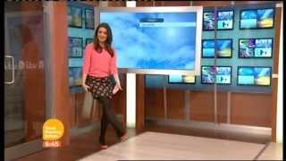 Laura Tobin shows off her legs in black tights
