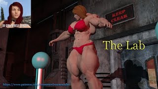 The lab female muscle growth transformation animation