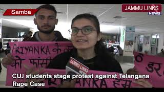 CUJ students stage protest against Telangana Rape Case