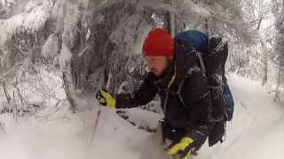 Winter Camping Solo on Vermont's Long Trail hiking with a dog