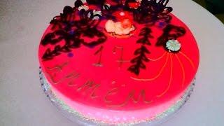 #Торт муссовый с зеркальной глазурью /#mousse cake with a mirror glaze