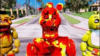 NEW LAVA NIGHTMARE FREDDY ANIMATRONIC! (GTA 5 Mods FNAF RedHatter)