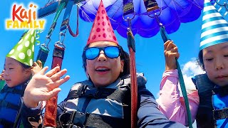 Celebrating Mommy's BIRTHDAY! First Time Parasailing!