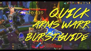 QUICK Arms Warrior BURST Guide! (Patch 5.4.8)