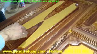 Sơn giả gỗ cửa sắt, mẫu cửa sắt giả gỗ, giá cửa sắt giả gỗ, làm cửa sắt giả gỗ