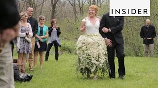Wedding Dress Made Out Of Flowers