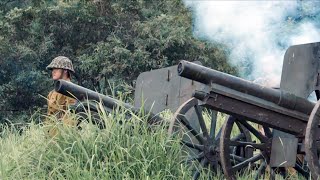 日軍發現共軍陣地，直接調集部隊進行炮擊，可誰知道共軍早已躲到山下毫髮無損！ 抗日