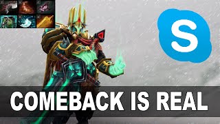 Невероятный Камбэк на Врейс Кинге + SKYPE | Wraith King Comeback Dota 2