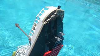 LEGO / COBI TITANIC SINKING: Recreation in my Pool (read description)