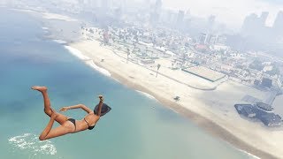GTA 5 Water ragdolls | WOMAN BIKINI Jumper/Falls Compilation ep 3 (Euphoria physics Funny Moments)