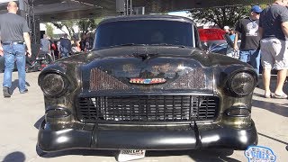 1955 Chevy called the “Haunted Rod” from Welderup with 750 HP CTS-V engine.