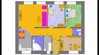 Кирпичный дом. 100 квадратных метров. 3D. Планировка. Смета