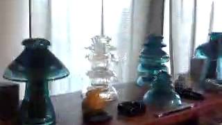 Various glass & porcelain insulators