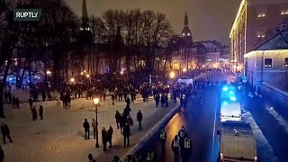 LIVE: Protest against COVID restrictions takes place in Riga