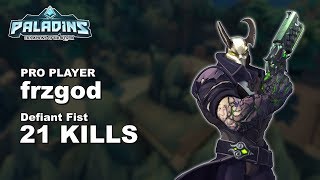 frzgod Androxus 21 KILLS!! Paladins Pro (SSG) Ranked Gameplay