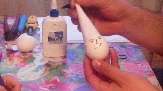 неваляшка, ванька-встанька, делаем из яйца сами Roly-Poly make ourselves from the egg