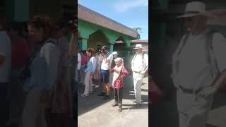 Touris asal Jerman di jemput dg tari paddupa di Desa Cilellang Kec. Mallusetasi Kab. Barru