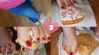 298 - Valentinstag ❤ #3 ❤️ Your MissSweetMystery: cake crushing barefeet / food crush fetish