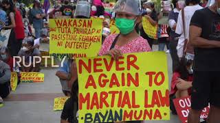 Philippines: Protesters rally in Manila on 49th anniv of Martial Law