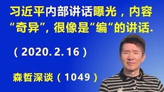 习近平的内部讲话曝光，内容“奇异”，很像是事后“编造”的讲话.（2020.2.16）