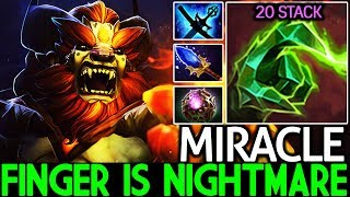 Miracle- [Lion] 20 Stack Finger is Nightmare Solo Mid Gameplay 7.21 Dota 2